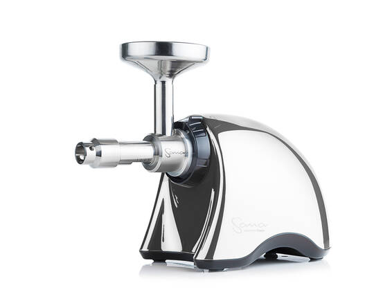 Sana EUJ-707 juicer + oil extractor set chrome side