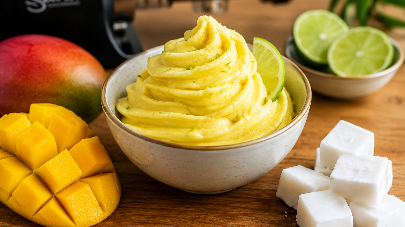 Mango coconut sorbet